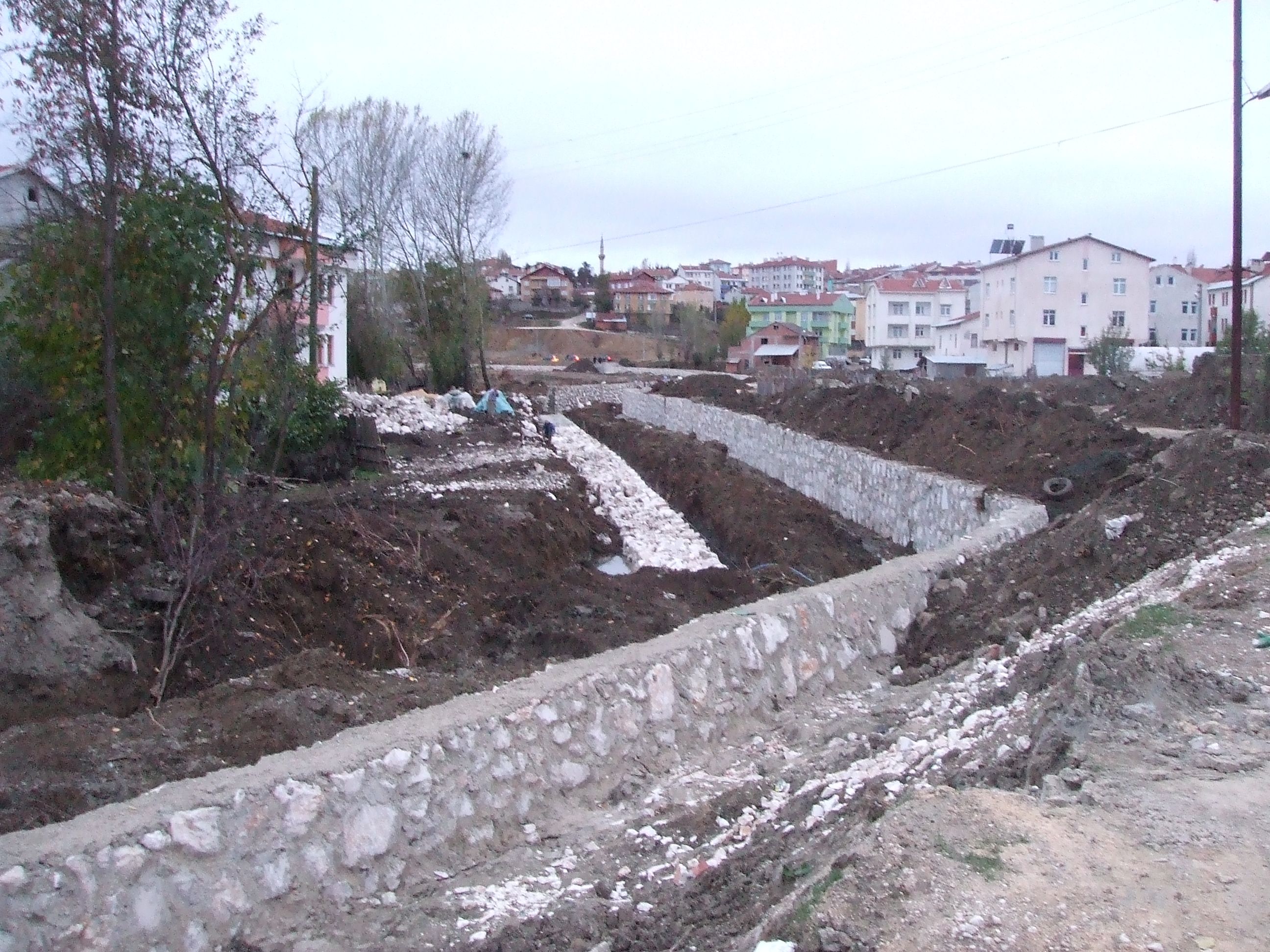 Tekke deresi Taşkın koruma inşaatı